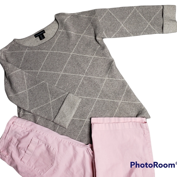 Cynthia Rowley Viscose Blend Diamond Preppy Pullover Super Soft Sweater E… - Picture 3 of 11